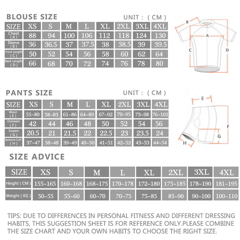 2025  Cycling Set Man Cycling Jersey Short Sleeve Bicycle Cycling Clothing Kit Mtb Bike Wear Triathlon Maillot Ciclismo